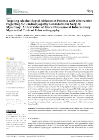 Targeting Alcohol Septal Ablation in Patients with Obstructive