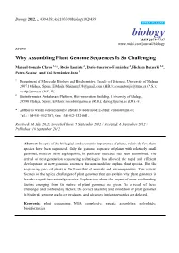 Why Assembling Plant Genome Sequences Is So Challenging