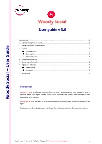 Woody Social User Guide