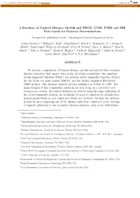 A Database of Cepheid Distance Moduli and TRGB, GCLF, PNLF and SBF Data Useful for Distance Determinations