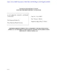 Amended Final Approval Order: Amick