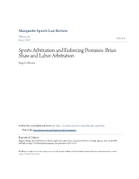 Brian Shaw and Labor Arbitration Roger I