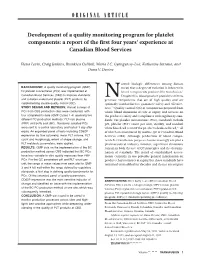 Development of a Quality Monitoring Program for Platelet Components: a Report of the ﬁrst Four Years’ Experience At