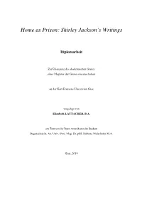 Home As Prison: Shirley Jackson's Writings
