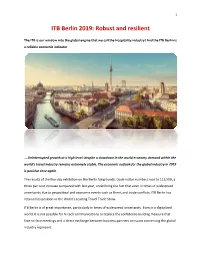 ITB Berlin 2019: Robust and Resilient