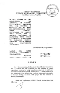 Order, ERC Case No. 2015-206 RC