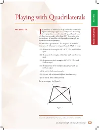 Playing with Quadrilaterals Secondary