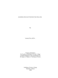 Reading Psalm 29 Within the Psalter