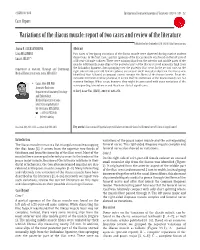 Variations of the Iliacus Muscle: Report of Two Cases and Review of the Literature