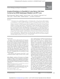 Acquired Resistance to Dasatinib in Lung Cancer Cell Lines Conferred by DDR2 Gatekeeper Mutation and NF1 Loss