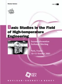 Basic Studies in the Field of High-Temperature Engineering