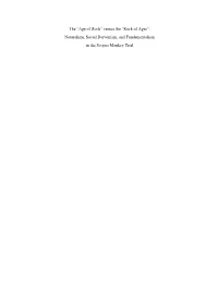 “Rock of Ages”: Naturalism, Social Darwinism, and Fundamentalism in the Scopes Monkey Trial