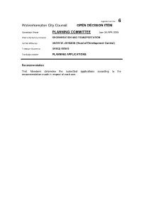 Wolverhampton City Council OPEN DECISION ITEM