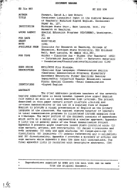 Described in This Paper Centers Around Inservice Training and Which Serve