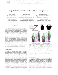 Isospectralization, Or How to Hear Shape, Style, and Correspondence