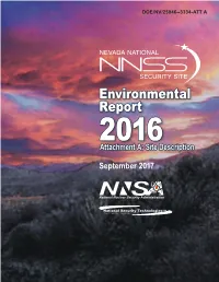 Nevada National Security Site Environmental Report 2016 ATT-A-I Attachment A: Site Description