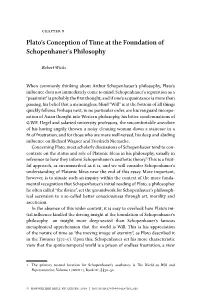Plato's Conception of Time at the Foundation of Schopenhauer's