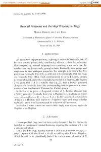 Residual Finiteness and the Hopf Property in Rings