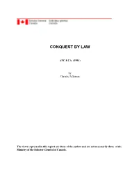 The Views Expressed in This Report Are Those of the Author and Are Not Necessarily Those of the Ministry of the Solicitor General of Canada