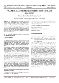 Traffic Management Using Image Processing and Arm Processor
