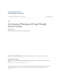 Air Armament Planning and Design Through Systems Analysis. John H