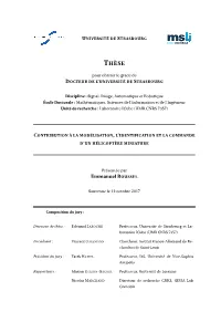Contribution À La Modélisation, L'identification Et La Commande D'un Hélicoptère Miniature