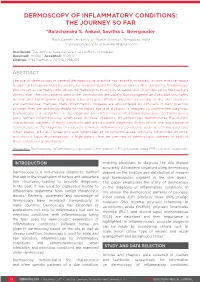 DERMOSCOPY of INFLAMMATORY CONDITIONS: the JOURNEY SO FAR *Balachandra S