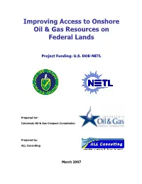 Improving Access to Onshore Oil & Gas Resources on Federal Lands