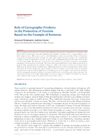 Role of Cartographic Products in the Promotion of Tourism Based on the Example of Roztocze