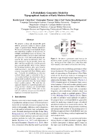 A Probabilistic Generative Model for Typographical Analysis of Early Modern Printing