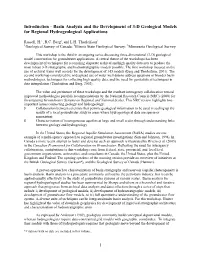 Basin Analysis and the Development of 3-D Geological Models for Regional Hydrogeological Applications