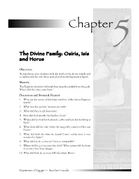 Chapter5 the Divine Family: Osiris, Isis and Horus