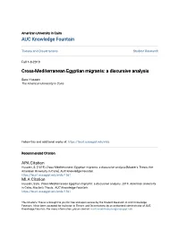 Cross-Mediterranean Egyptian Migrants: a Discursive Analysis