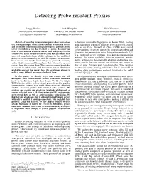 Detecting Probe-Resistant Proxies