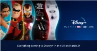 Disney Plus Content List