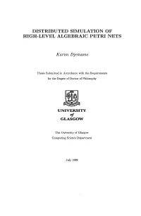Distributed Simulation of High-Level Algebraic Petri Nets