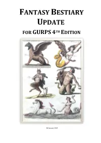 Fantasy Bestiary Update