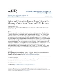 Justice and Time at the Khmer Rouge Tribunal: in Memory of Vann Nath