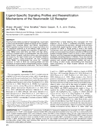 Ligand-Specific Signaling Profiles and Resensitization Mechanisms of the Neuromedin U2 Receptor