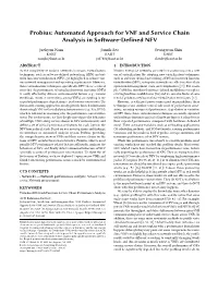 Probius: Automated Approach for VNF and Service Chain Analysis in Software-Defined NFV