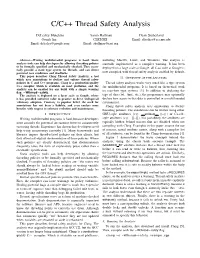 C/C++ Thread Safety Analysis