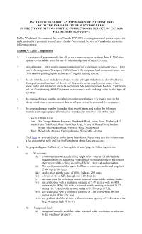 Eoi) As to the Availability of Space for Lease in the City of Ottawa for the Correctional Service of Canada File Number 5225-2-2019-8