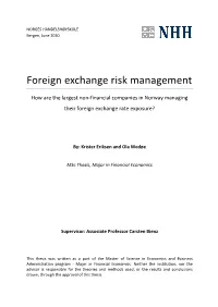 Foreign Exchange Risk Management