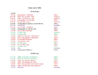 Friday, June 17, 2016 Track Events Revised Field Events