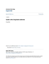 Guide to the Craig Noel Collection