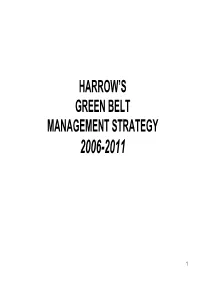 Harrow's Green Belt Management