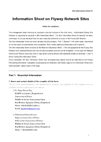 Information Sheet on Network Sites