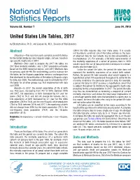 National Vital Statistics Reports Volume 68, Number 7 June 24, 2019