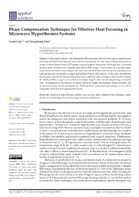 Phase Compensation Technique for Effective Heat Focusing in Microwave Hyperthermia Systems