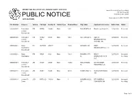 Public Notice &gt;&gt; Licensing and Management System Admin &gt;&gt;